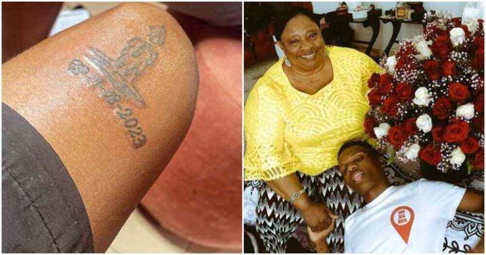 Shabiki achora tattoo ya kudumu kuomboleza kifo cha Mama Wizkid